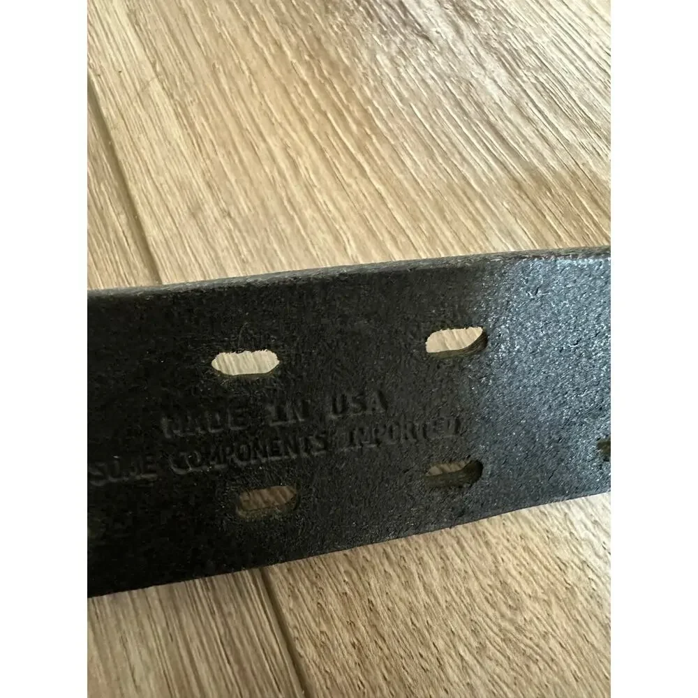 Duluth Trading Black Leather Holier Work Belt size 046